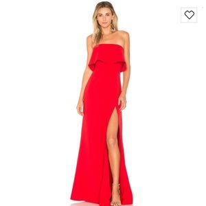 Lovers + Friends Andean Gown in Deep Red
